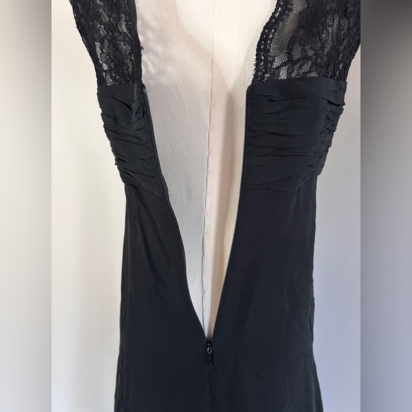 Y2K DONNA RICCO Babydoll Lace Silk Chiffon Dress Whimsigoth Fairy Grunge Size 10 - Picture 13 of 15